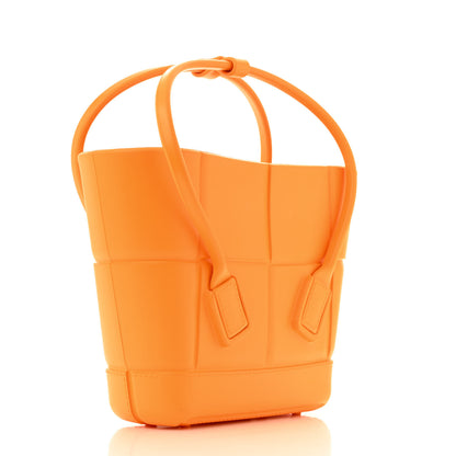 Bottega Veneta Rubber Maxi Intrecciato Mini Arco Tangerine 3 of 11