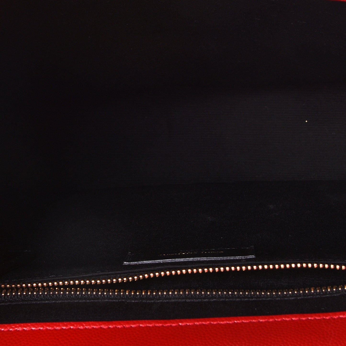 Grain De Poudre Matelasse Chevron Large Monogram Satchel Lipstick Red