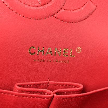 Chanel Lambskin Quilted Medium Double Flap Dark Pink 6 of 11