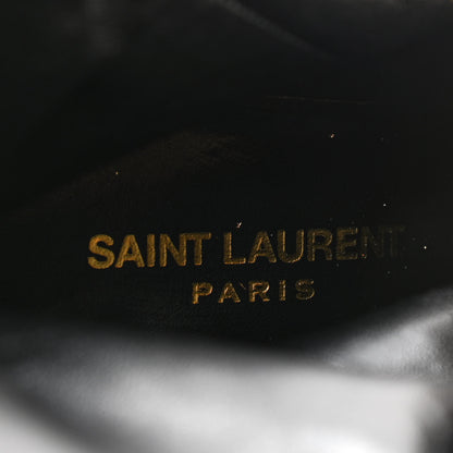 Saint Laurent Metallic Calfskin Python Embossed Tall Boots 38 Gold 7 of 11
