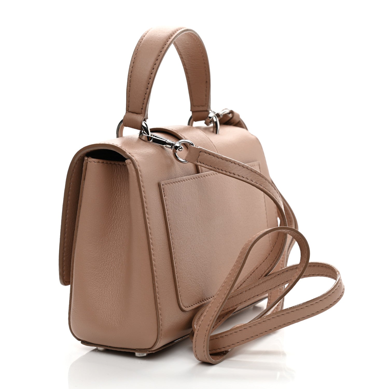 Jimmy Choo Calfskin Crystal Medium Cheri Top Handle Bag Powder