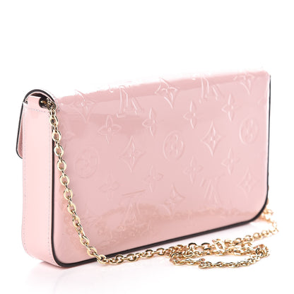 Louis Vuitton Vernis Felicie Chain Wallet Rose Ballerine 3 of 8