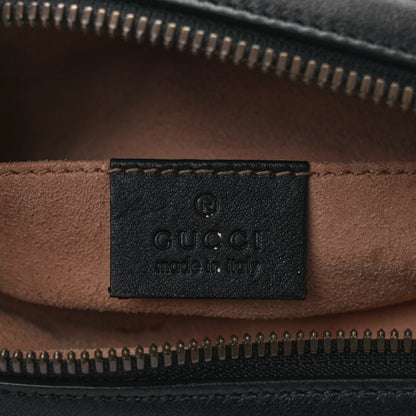 Gucci Calfskin Matelasse GG Marmont Belt Bag 85 34 Black 6 of 12