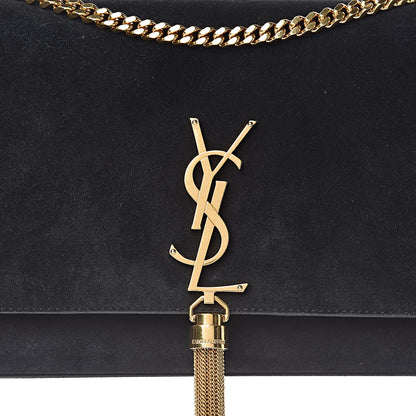Saint Laurent Suede Medium Monogram Kate Tassel Shoulder Bag Black 15 of 15