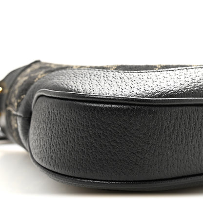 Gucci Jacquard Denim GG Monogram Small Jackie 1961 Hobo Black Ivory 9 of 10