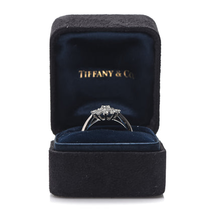 Tiffany Platinum Diamond Flower Ring 50 5.5 6 of 6
