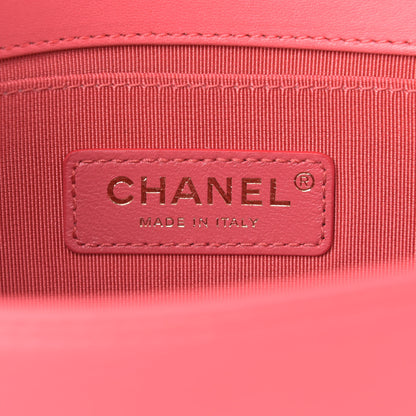 Chanel Lambskin Tweed Quilted Stitch Medium Boy Flap Coral 6 of 12