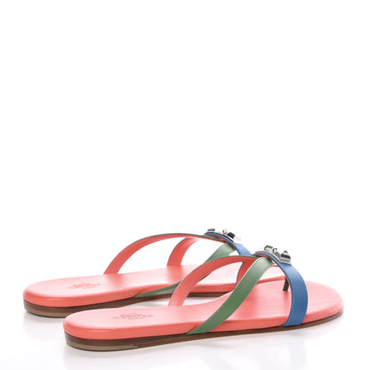 Hermes Nappa Calfskin Corfou Sandals 36 4 of 8