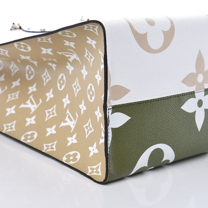 Louis Vuitton Monogram Giant Onthego GM Kaki Beige 9 of 10