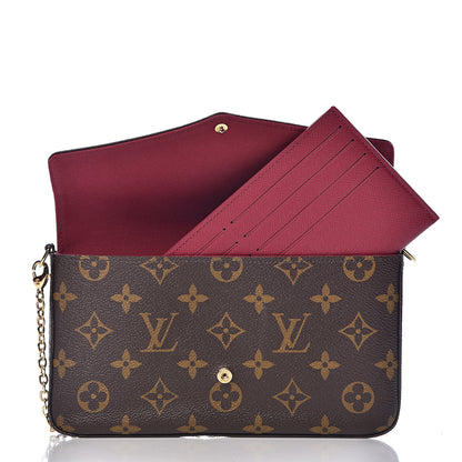 Louis Vuitton Monogram Pochette Felicie Chain Wallet Fuchsia 6 of 13