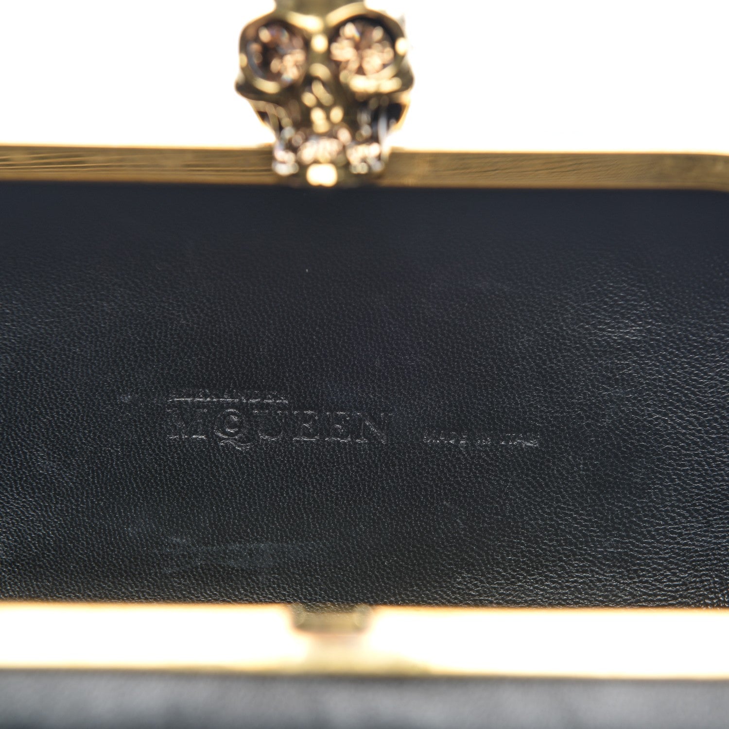 Alexander McQueen Nappa Buckle Skull Box Clutch Black 6 of 8