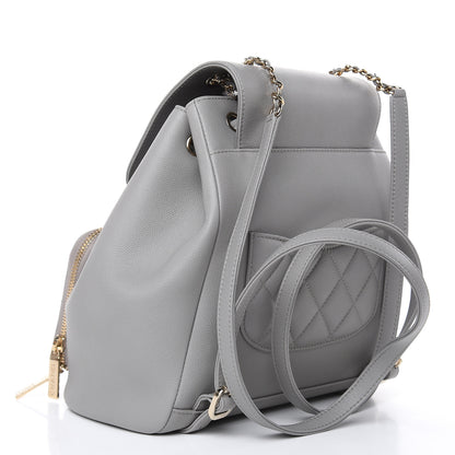 Chanel Caviar Quilted Business Affinity Backpack Grey 3 of 9