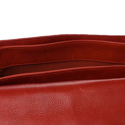 Chanel Caviar Quilted Medium Rock In Rome Single Flap Red 12 of 26
