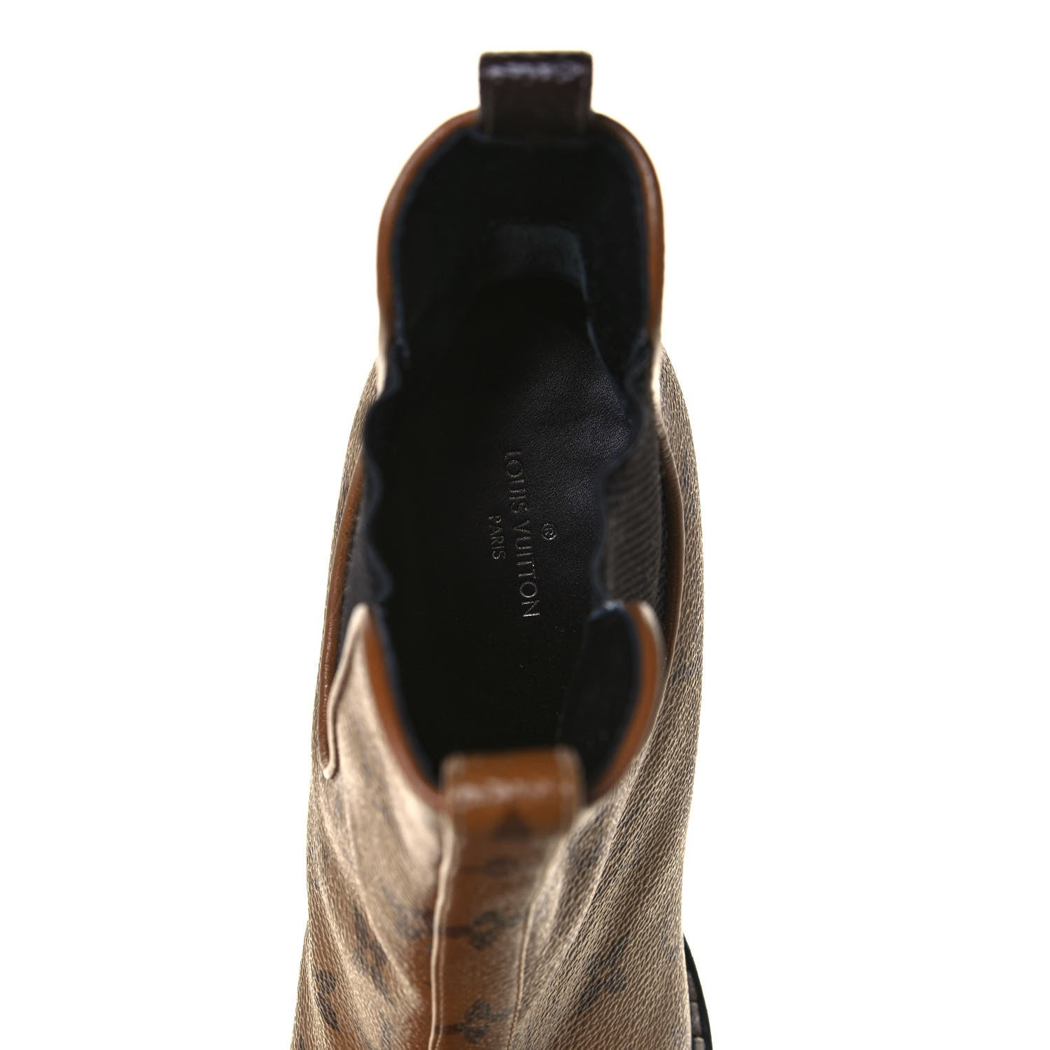 Louis Vuitton Patent Reverse Monogram Star Trail Chelsea Ankle Boots 37 7 of 9