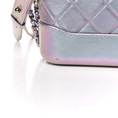 Chanel Iridescent Lambskin Calfskin Quilted Small Gabrielle Hobo Light Purple 8 of 11