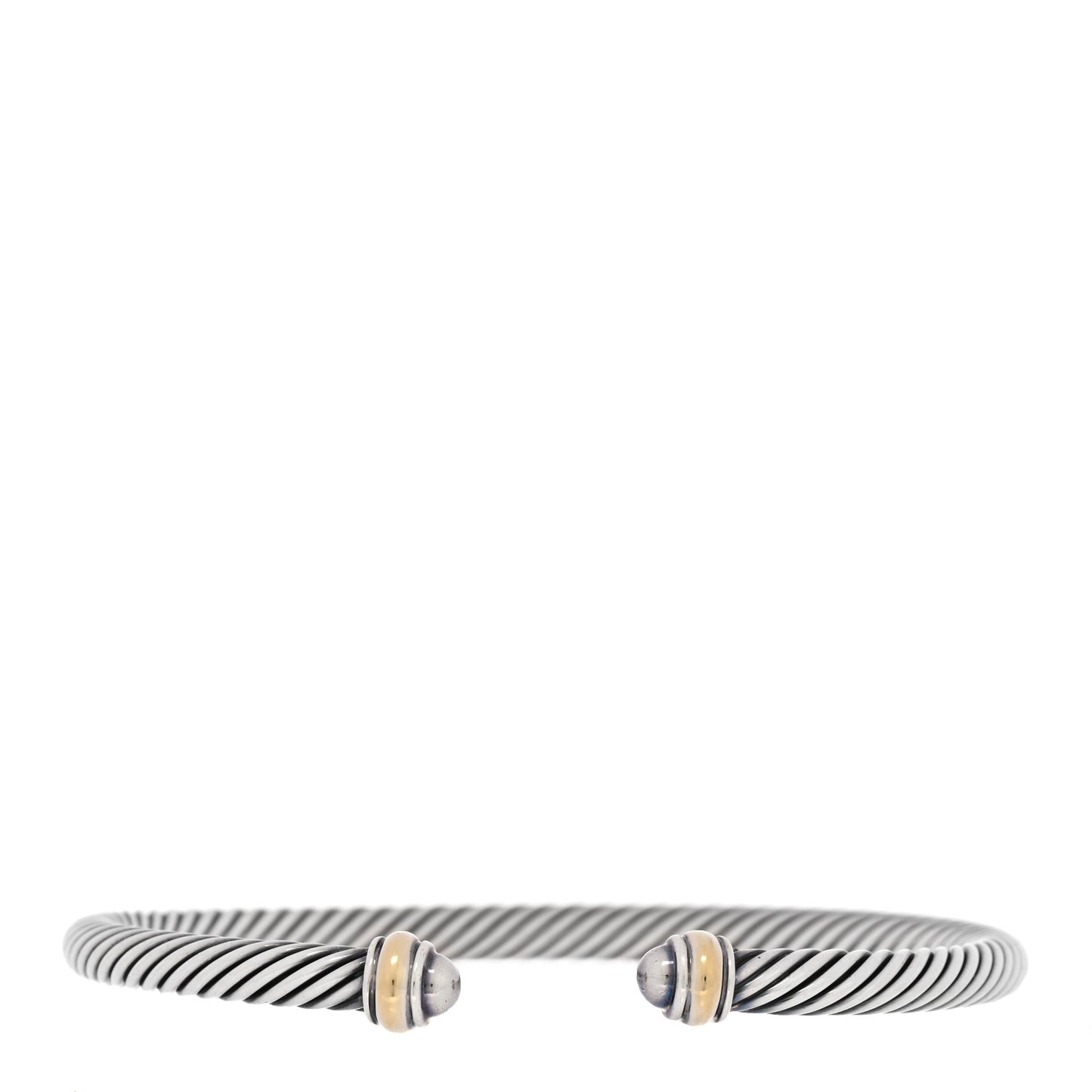 DAVID YURMAN Sterling Silver 18K Yellow Gold 4mm Cable Classics Bracelet