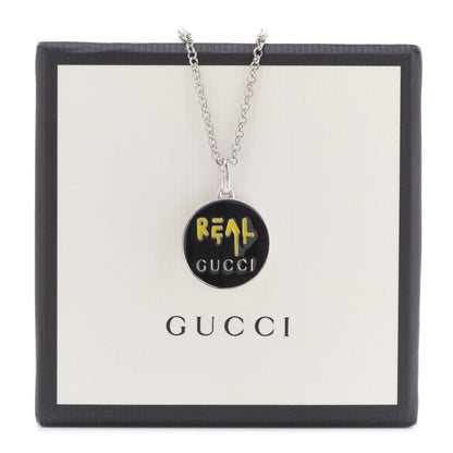 Gucci Sterling Silver Enamel Ghost Real Pendant Necklace 11 of 11