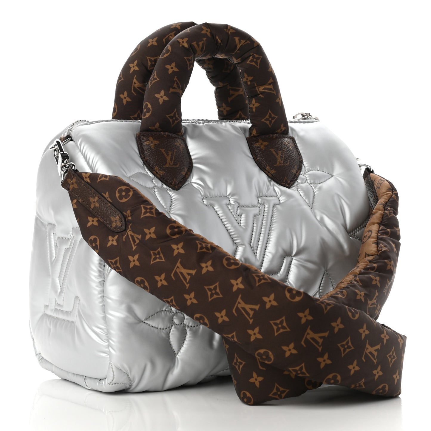 Econyl Mini Monogram Pillow Speedy Bandouliere 25 Silver