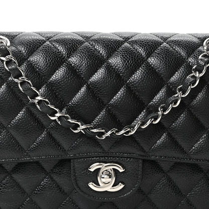 Chanel Caviar Quilted Medium Double Flap Black 8 of 11