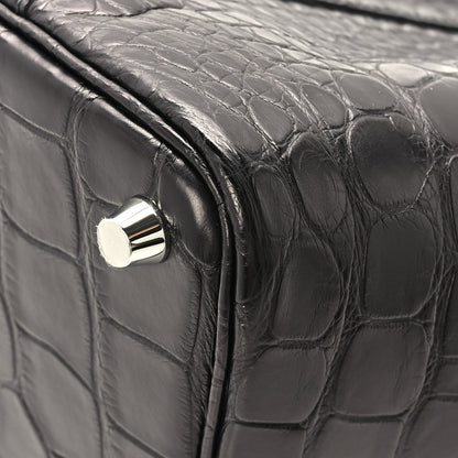 Hermes Matte Alligator Picotin Lock 18 Black 10 of 12
