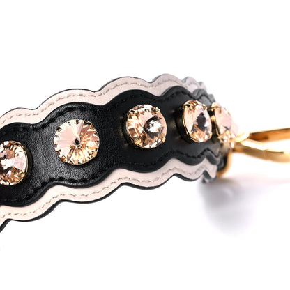 Fendi Calfskin Crystal Embellished Mini Strap You Black Camelia 6 of 7