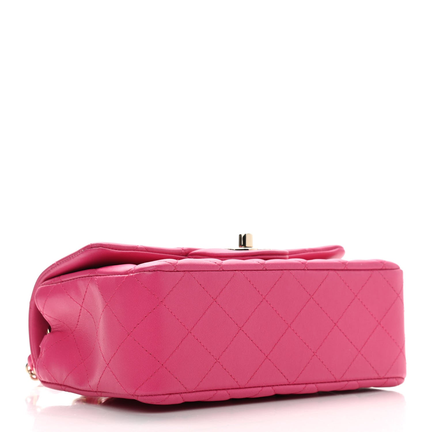 Chanel Lambskin Quilted Mini Rectangular Flap Fuchsia 4 of 11