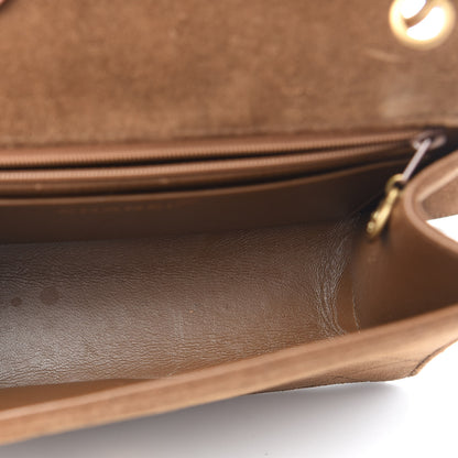 Chanel Suede Stitched Shoulder Bag Brown 5 of 12