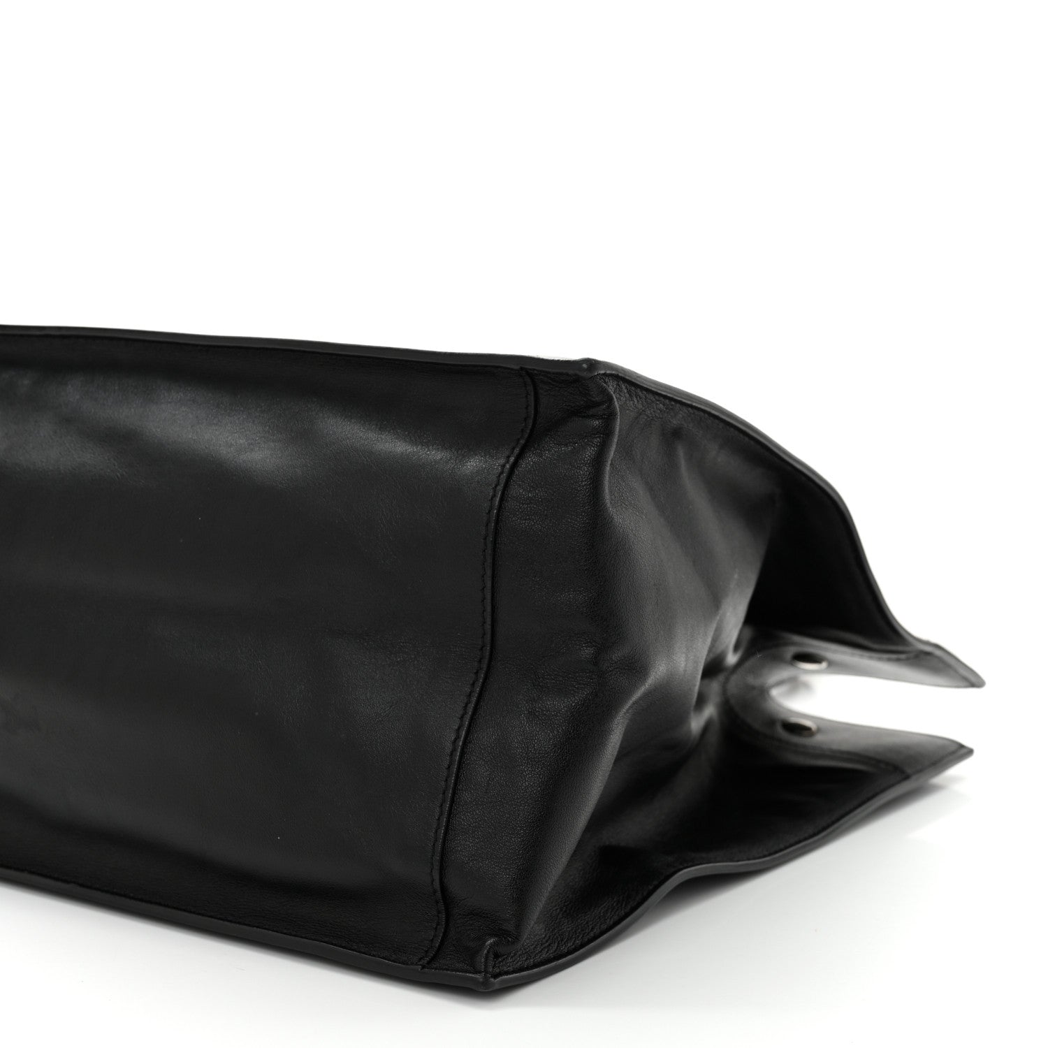 Saint Laurent Smooth Calfskin Rive Gauche Small Tote Black 10 of 10