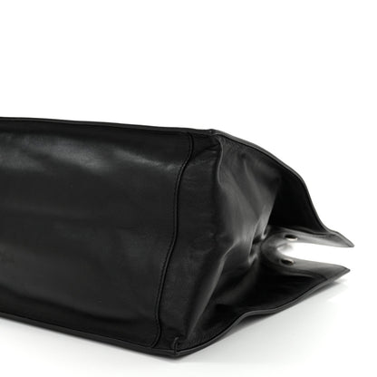 Saint Laurent Smooth Calfskin Rive Gauche Small Tote Black 10 of 10
