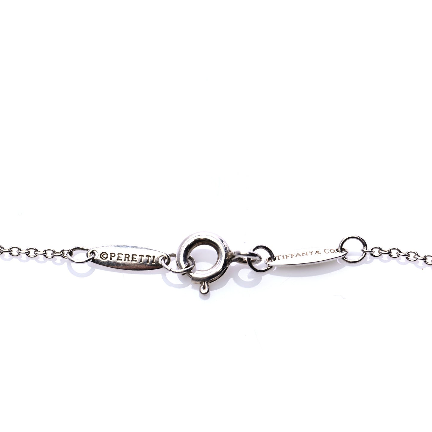 Sterling Silver Diamond .05ct Elsa Peretti Diamonds by the Yard Pendant Necklace