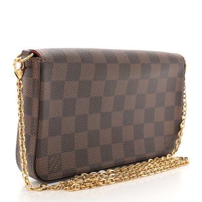 Louis Vuitton Damier Ebene Pochette Felicie Chain Wallet 3 of 10