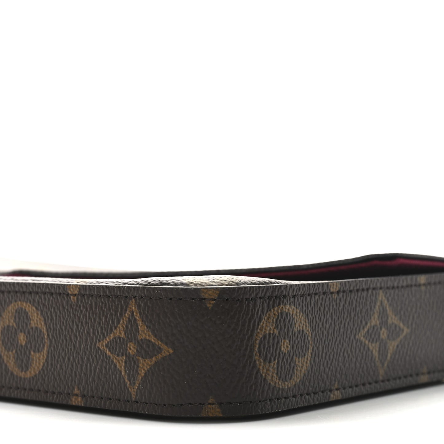 Monogram Pochette Felicie Chain Wallet Fuchsia