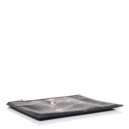 Givenchy Textured Coated Canvas Madonna Print Large Flat Zip Pouch 4 of 14