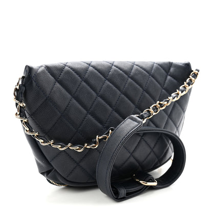 Chanel Caviar Quilted Business Affinity Waist Belt Bag Navy 3 of 11