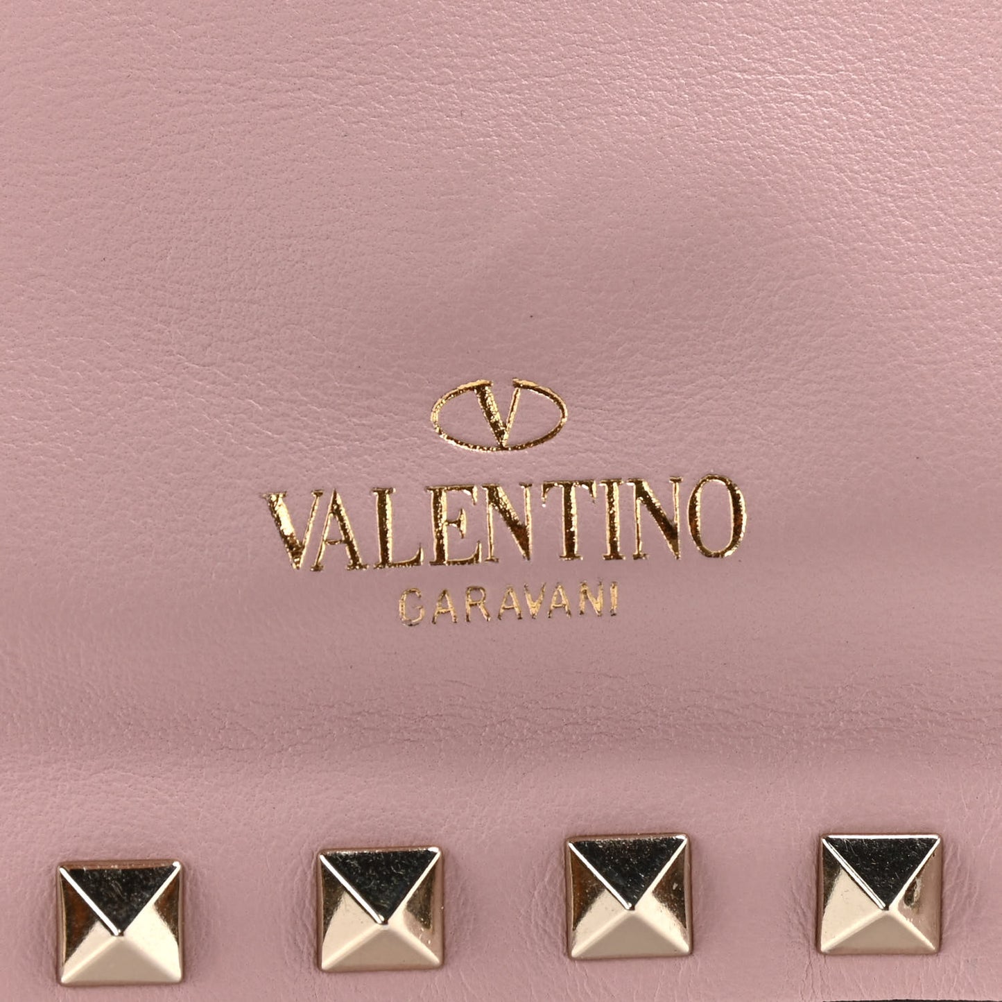 Pebbled Calfskin Mini Rockstud Tote Water Rose