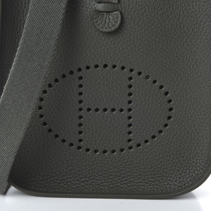 Hermes Taurillon Clemence Evelyne TPM Vert De Gris 9 of 10