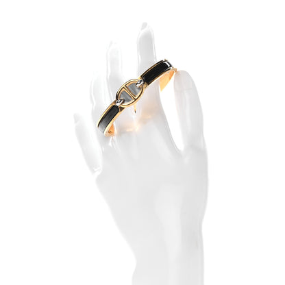 Hermes Enamel Mini Clic Chaine d'Ancre Bracelet PM Black 2 of 6