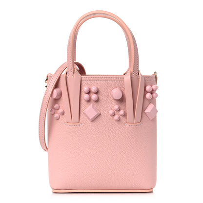 Christian Louboutin Calfskin Empire Spike Studded Mini North South Cabata Tote Rosy 1 of 8