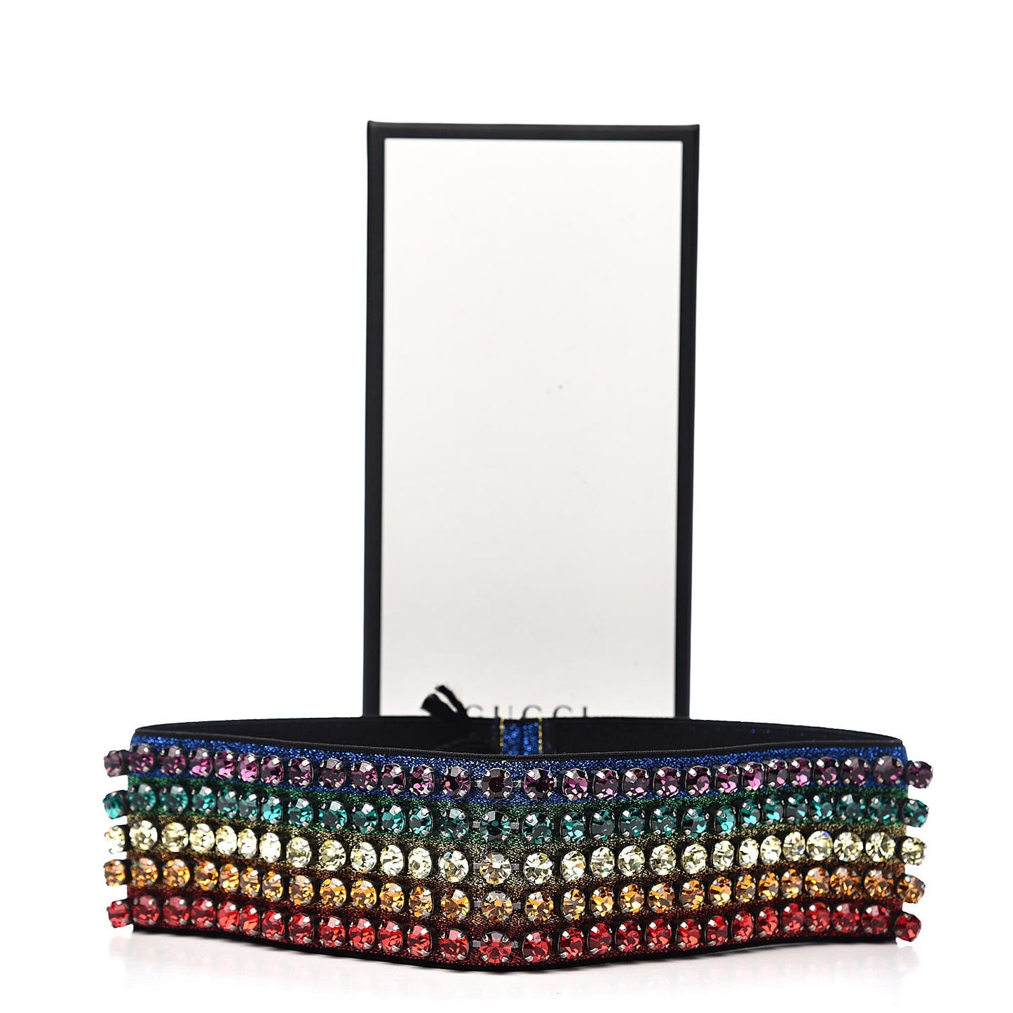 Metallic Crystal Embellished Webby Headband 57 Rainbow