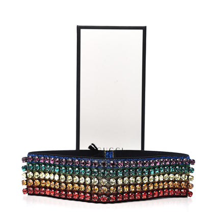 Gucci Metallic Crystal Embellished Webby Headband 57 Rainbow 6 of 6