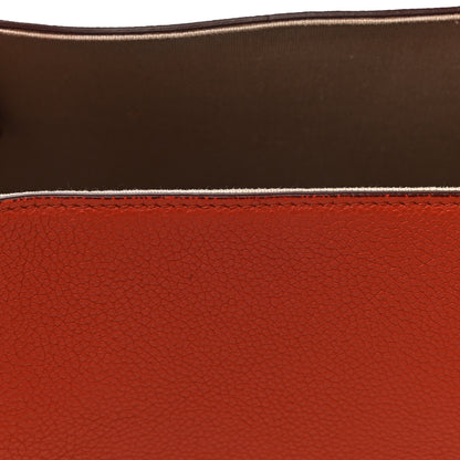 Celine Soft Grained Calfskin Small Belt Cabas Fox Red 11 of 18