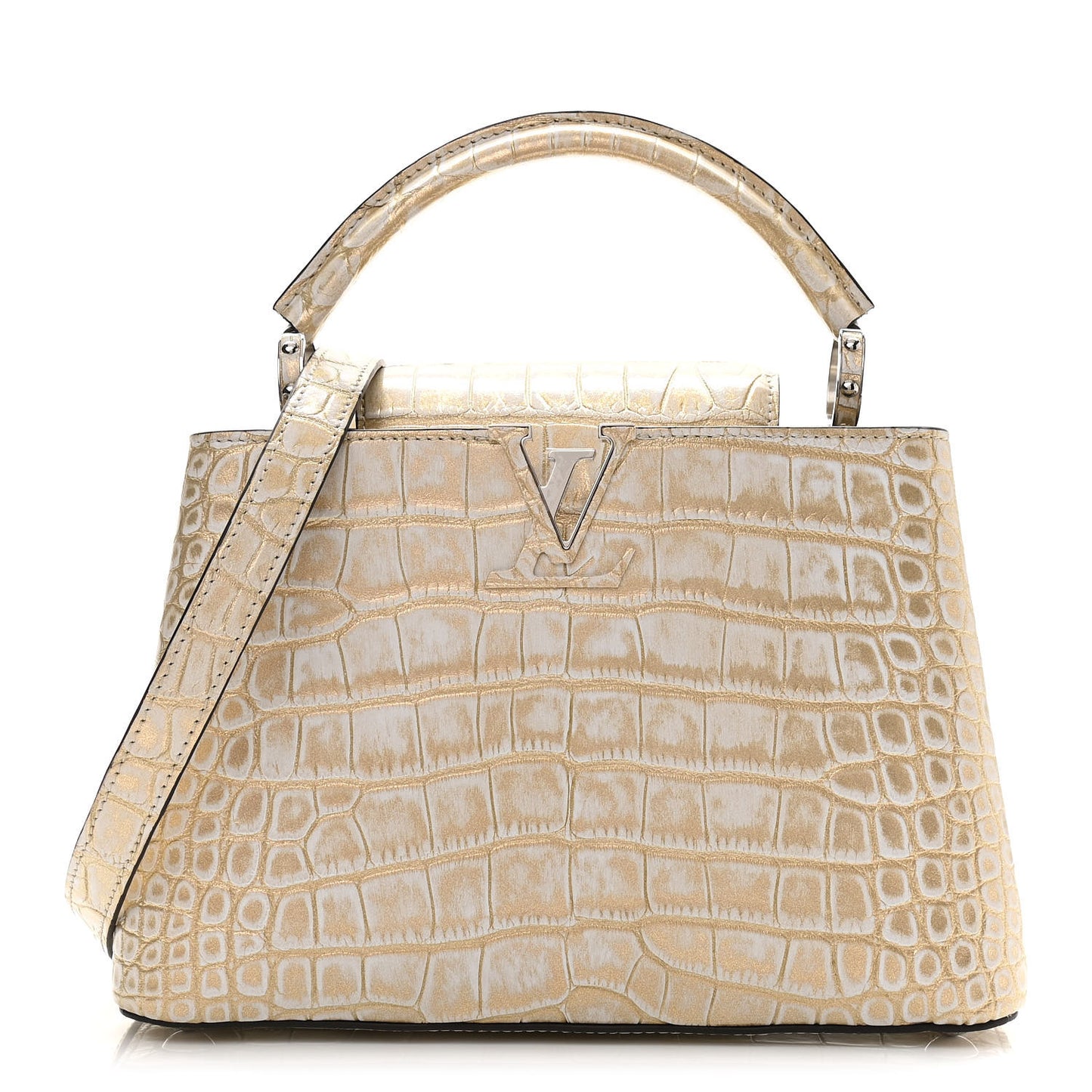 Alligator Capucines BB Mordore Gold