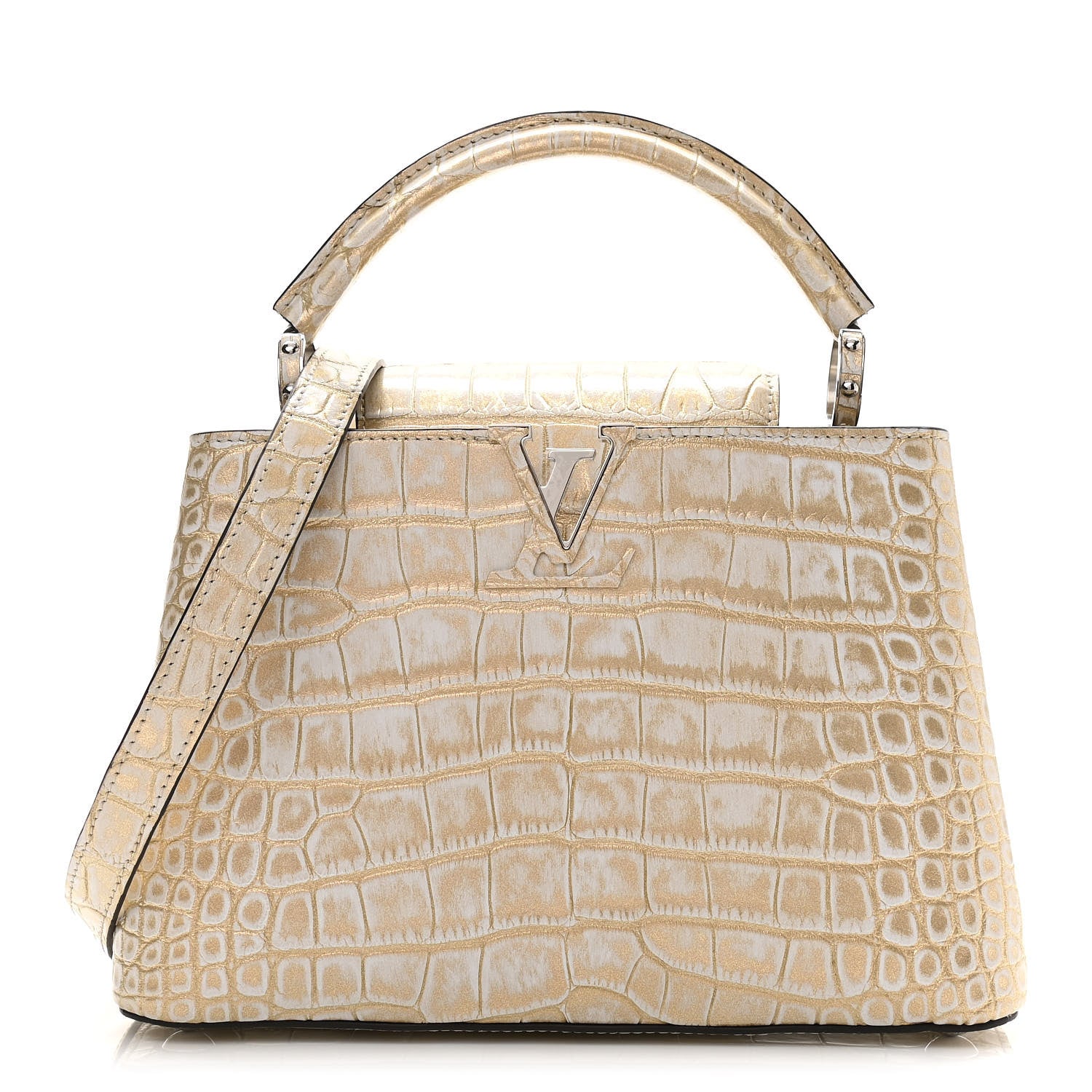 Louis Vuitton Alligator Capucines BB Mordore Gold 1 of 9