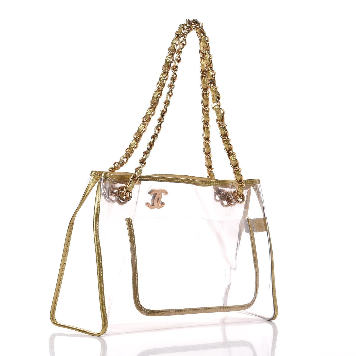 Vinyl Naked Tote Gold