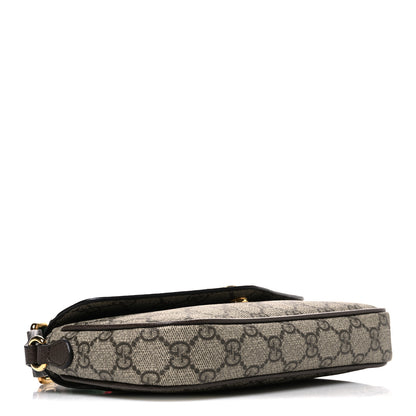Gucci GG Supreme Monogram Textured Dollar Calfskin Web Mini Ophidia Envelope Shoulder Bag Beige Mystic White Oatmeal 4 of 10