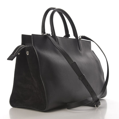 Saint Laurent Grained Calfskin Medium Rive Gauche Cabas Black 3 of 10
