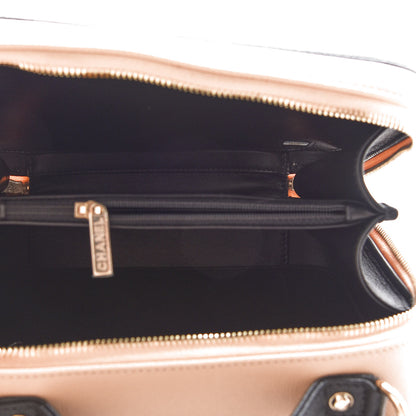 Chanel Caviar Quilted Medium CC Filigree Vanity Case Beige Black 5 of 10