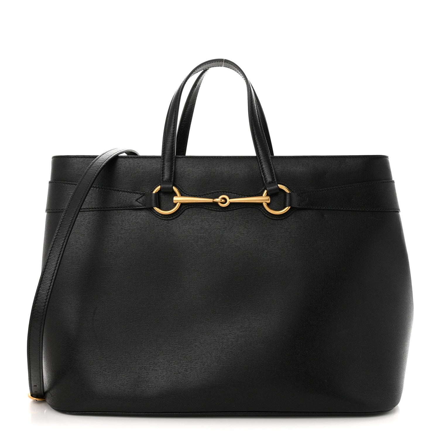 Gucci Textured Calfskin Large Bright Bit Tote Black 1 of 11