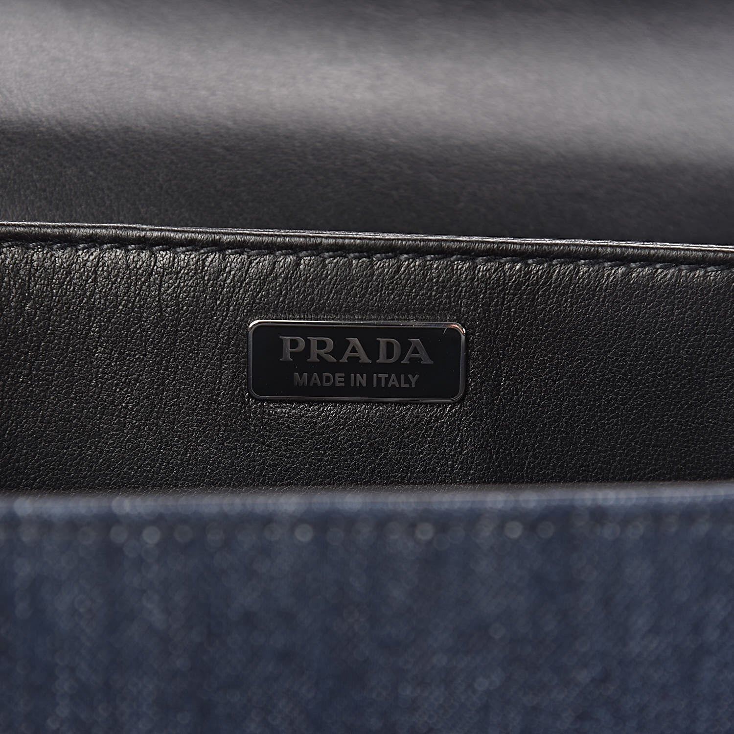 Prada Denim Small Cahier Bag Blue 6 of 9
