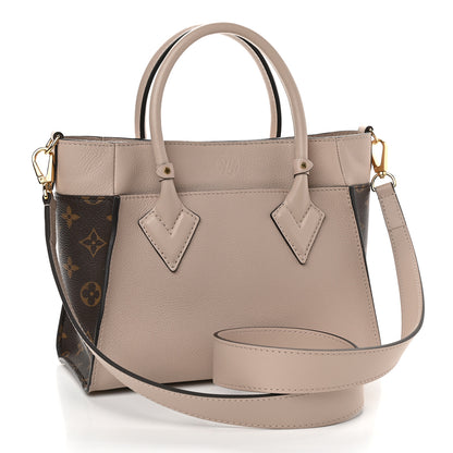 Louis Vuitton Calfskin Monogram On My Side PM Greige 3 of 8